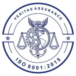 Veritas Assurance mark — ISO 9001:2015 certified, quality management